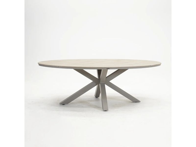 Edison tafel 220x115xH75 cm taupe/teak