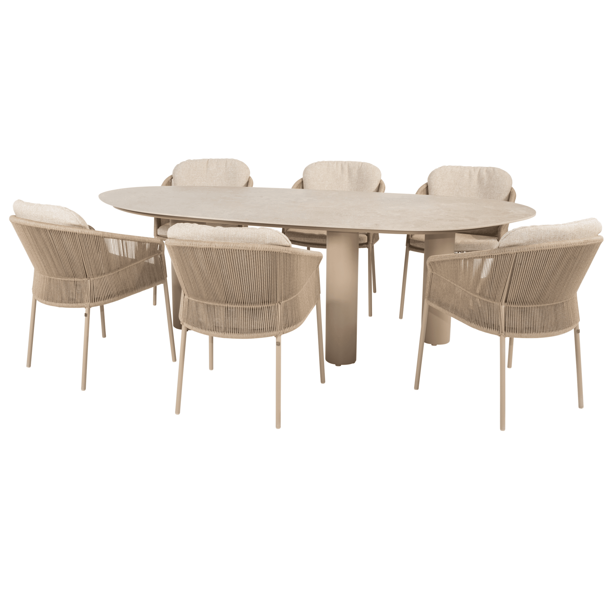 estate florence dining tuinset 240x105xh75 cm 7 delig keramiek latte taste 4so