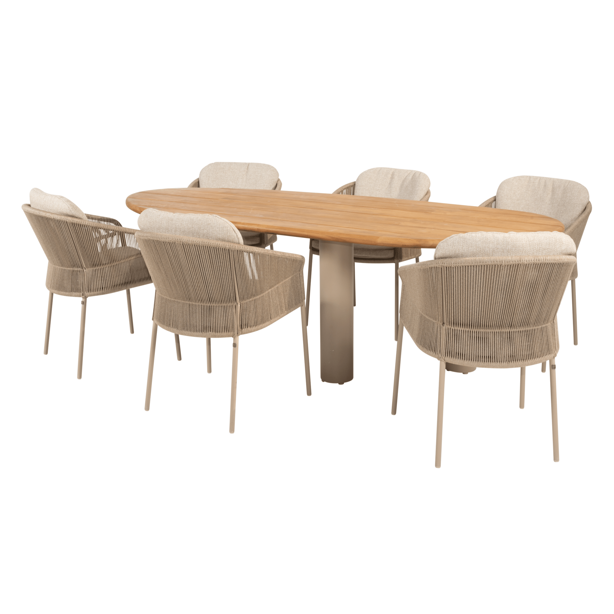 estate florence dining tuinset 240x105xh75 cm 7 delig teak latte taste 4so
