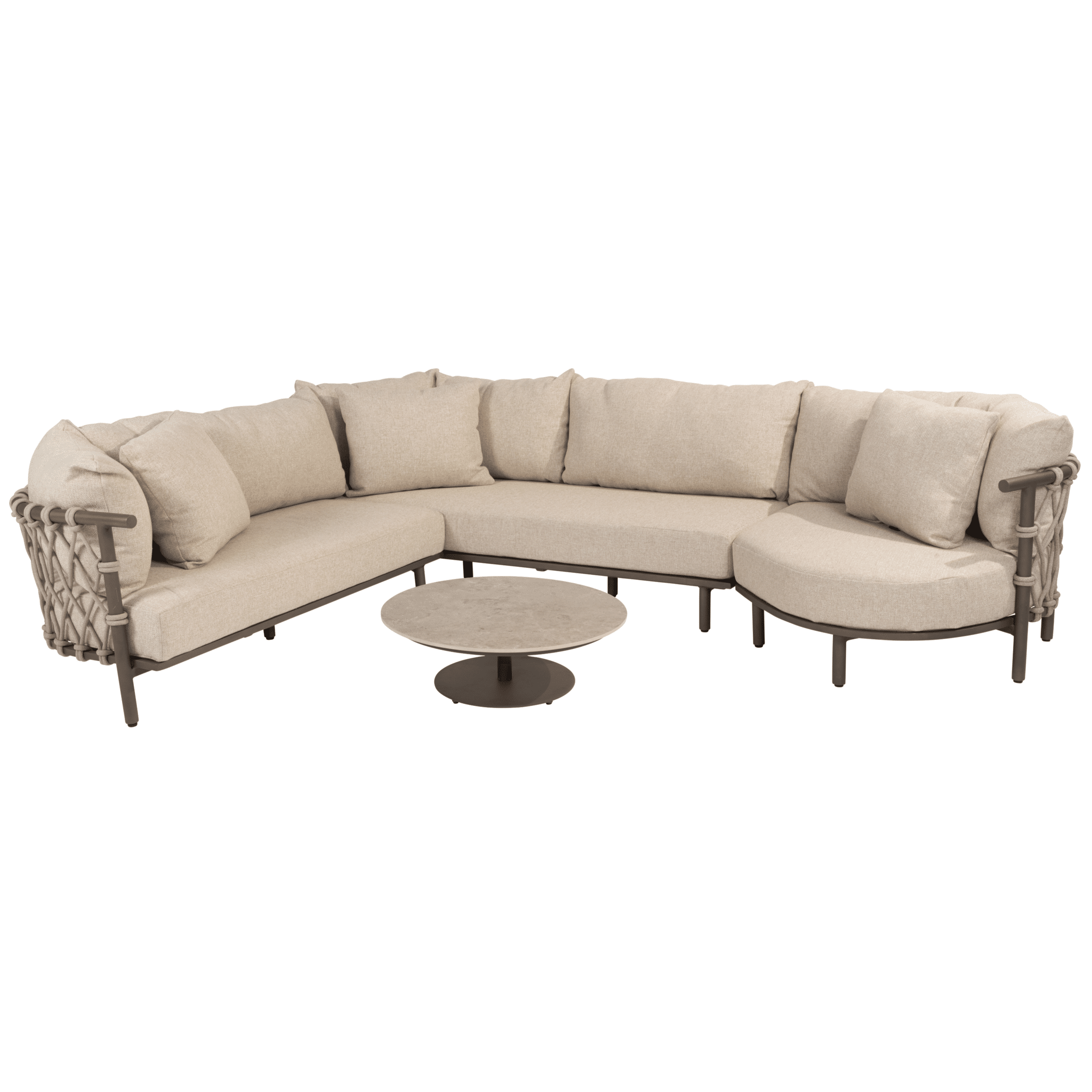 ezra modulaire organiche hoek loungeset 4 delig keramiek terre 4 seasons outdoor