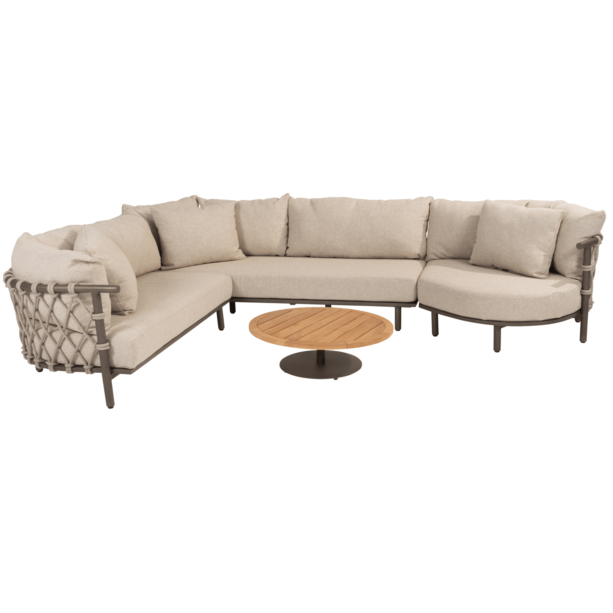 ezra modulaire organische hoek loungeset 4 delig teak terre 4 seasons outdoor