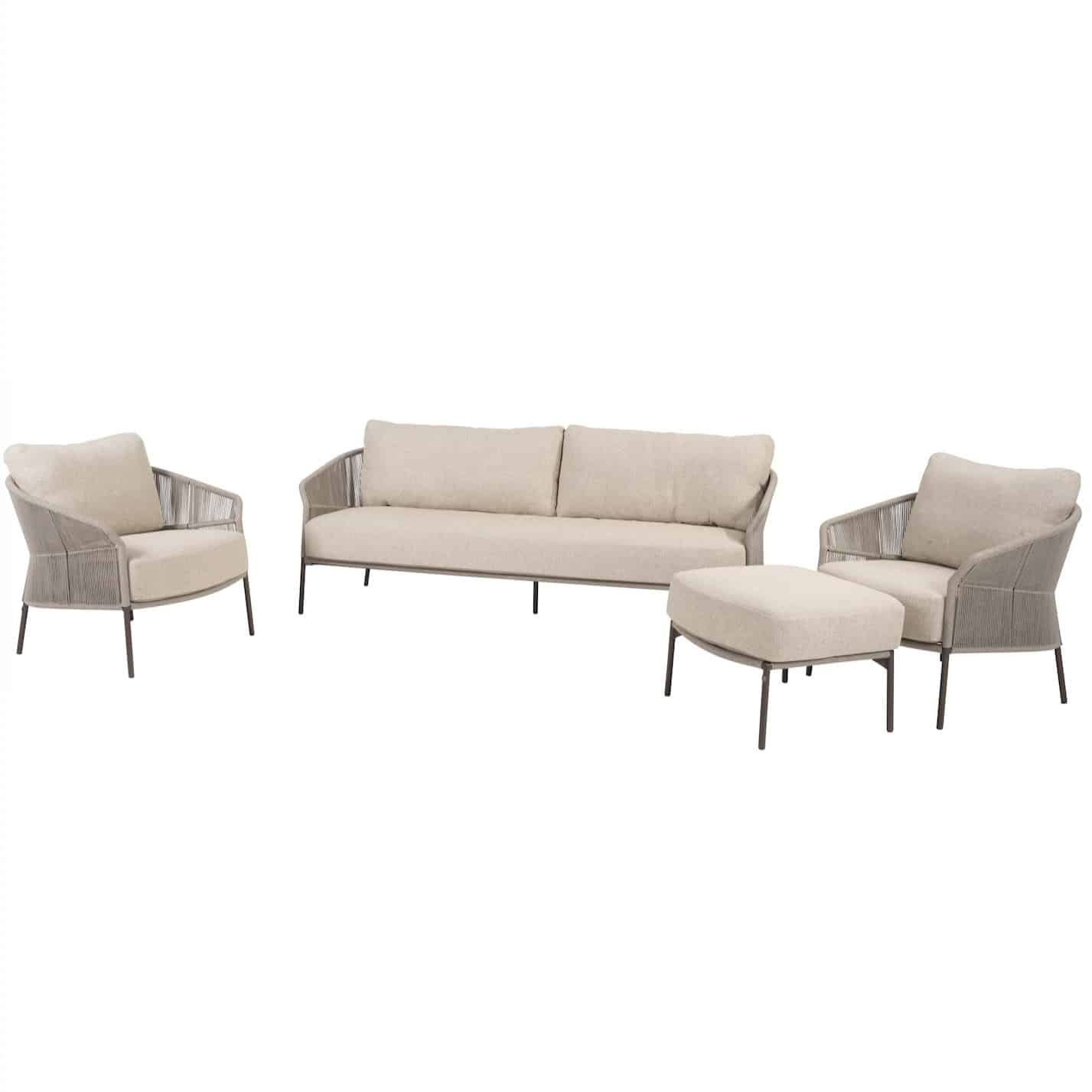 florence stoel bank loungeset 4 delig rope terre taste 4so