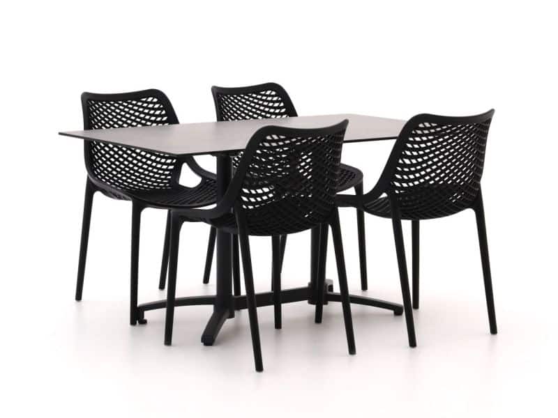 Forza Ripi/Canzo 140cm dining tuinset 5-delig stapelbaar inklapbaar - Laagste prijsgarantie!