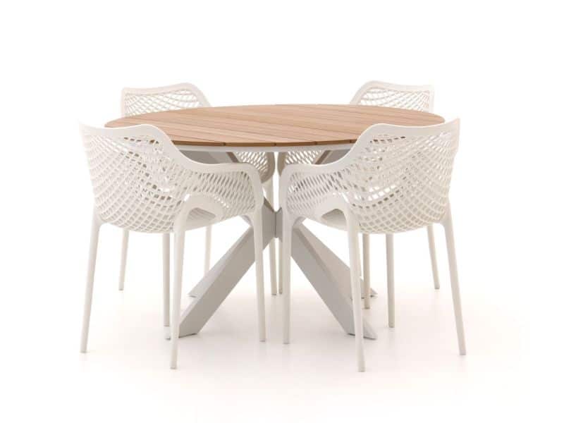 Forza Ripi/Fidenza ø126cm dining tuinset 5-delig stapelbaar - Laagste prijsgarantie!