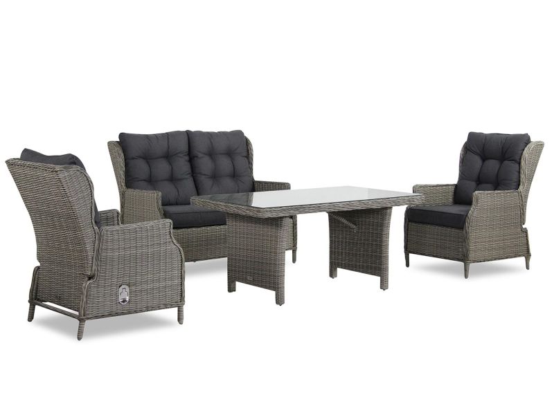 Garden Collections New Castle stoel-bank loungeset 4-delig