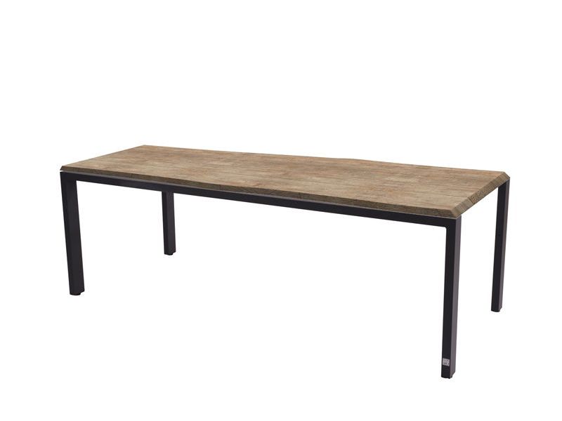 Goa tafelframe Antracite met tafelblad Robusto Teak 220 x 95 cm 4SO - 4so