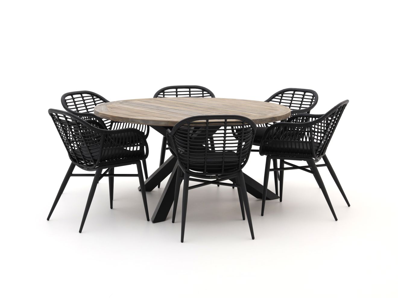 intenso azora/rough y ø150cm dining tuinset 7 delig laagste prijsgarantie!