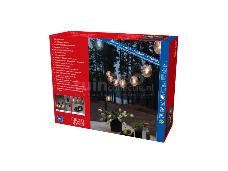 Konstsmide Partylights Startset 10 LED 9,15m Dimbaar + Vervangbare LED