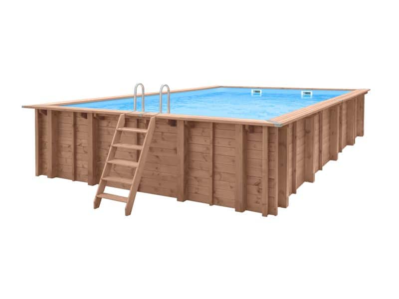 Luxe houten zwembad Playa Forti 834x492x138 cm- - Hout- Tuindeco