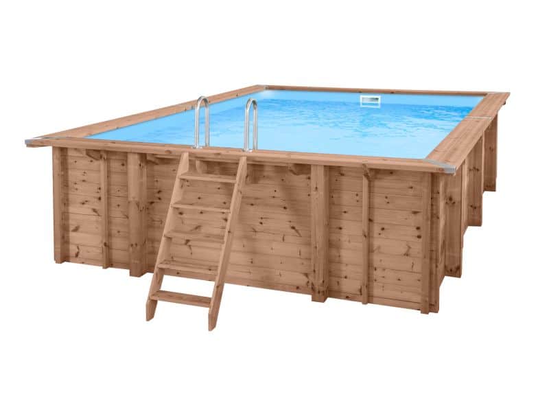 Luxe houten zwembad Playa Lagun 600x419x131 cm- - Hout- Tuindeco