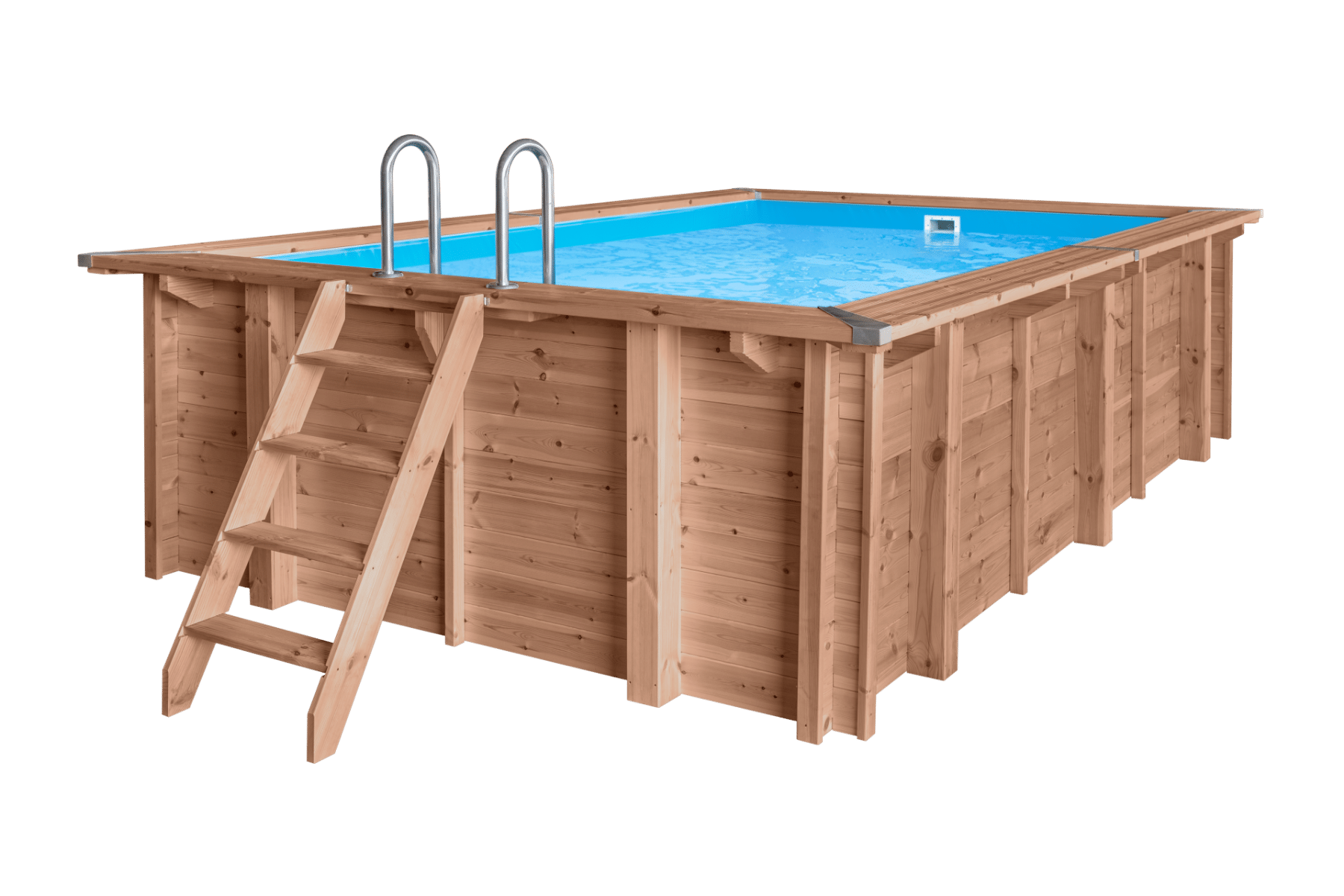 luxe houten zwembad santa cruz 502x322x124 cm hout tuindeco