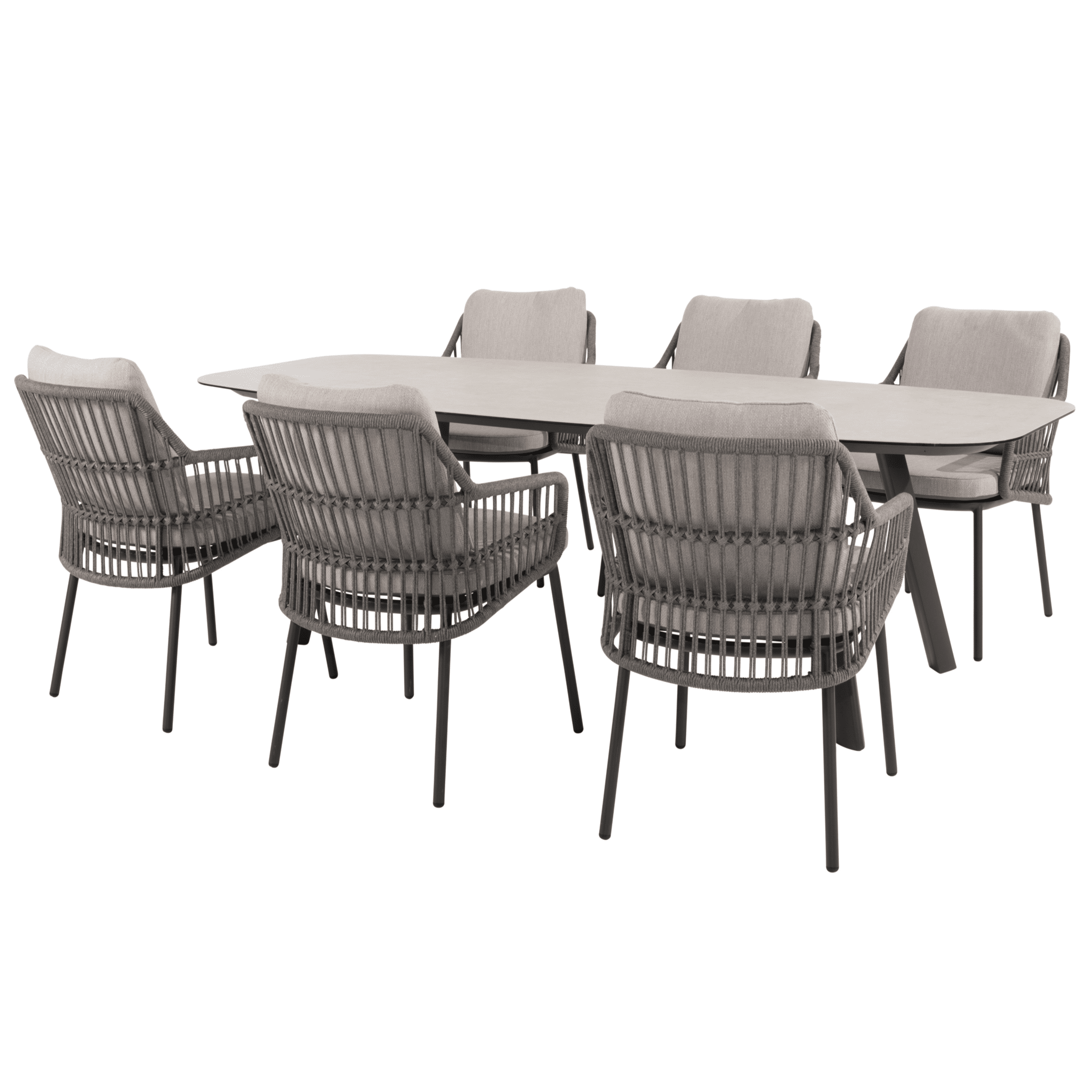 manolo alicante dining tuinset 240x103xh75 cm 7 delig antraciet taste 4so