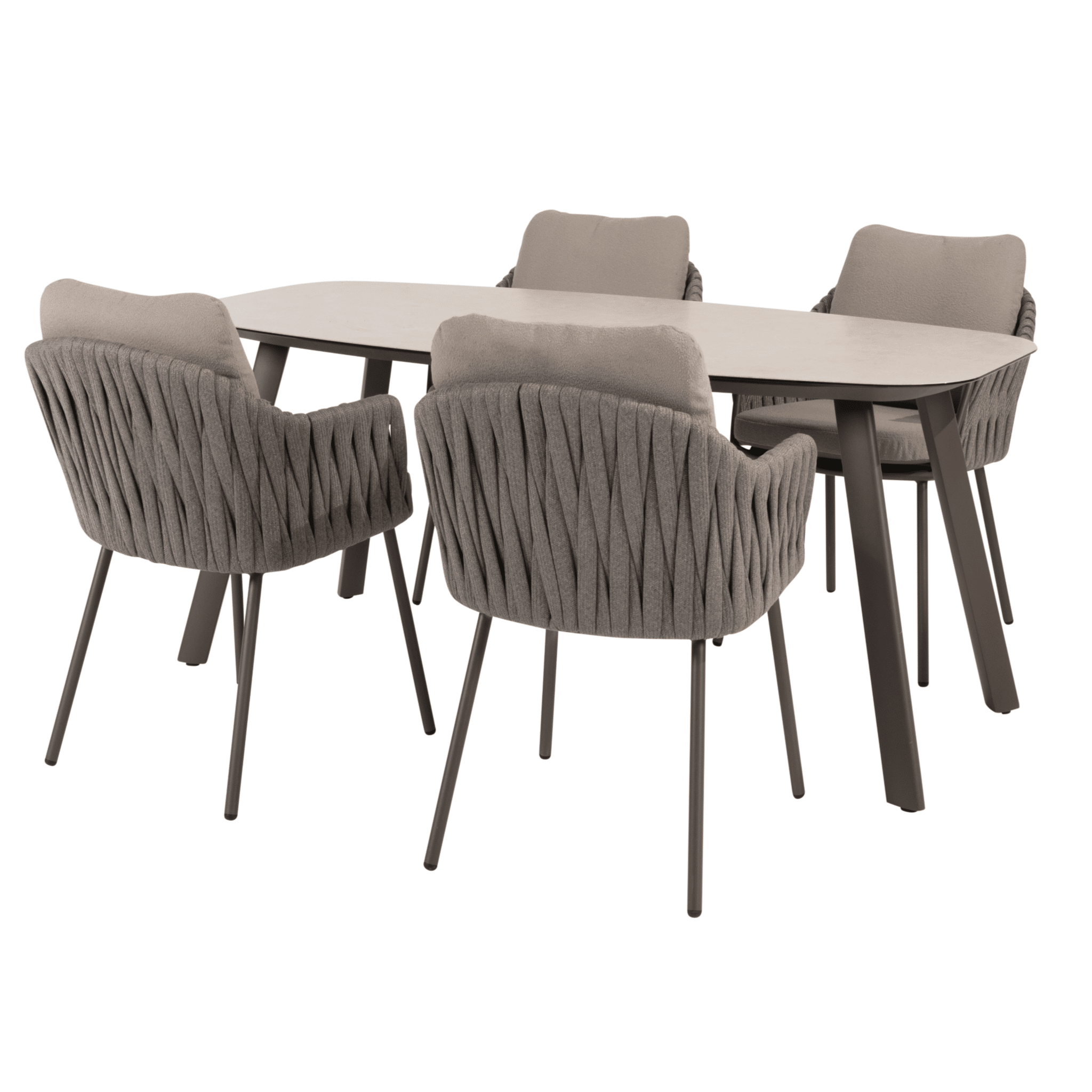 manolo cannes dining tuinset 180x95xh75 cm 5 delig keramiek terre taste 4so
