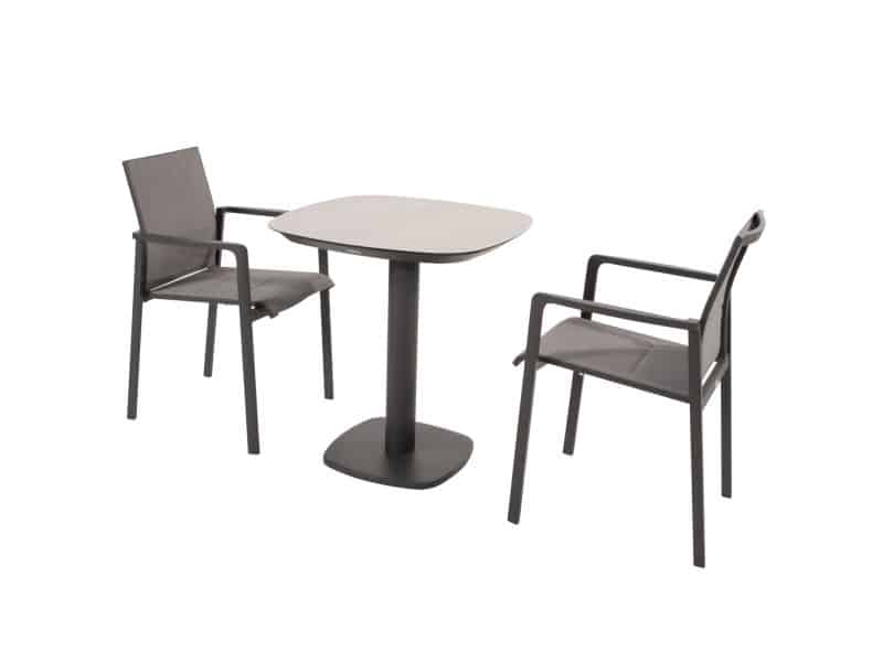 Manolo Cortina bistro dining tuinset 3 delig keramiek antraciet Taste 4SO