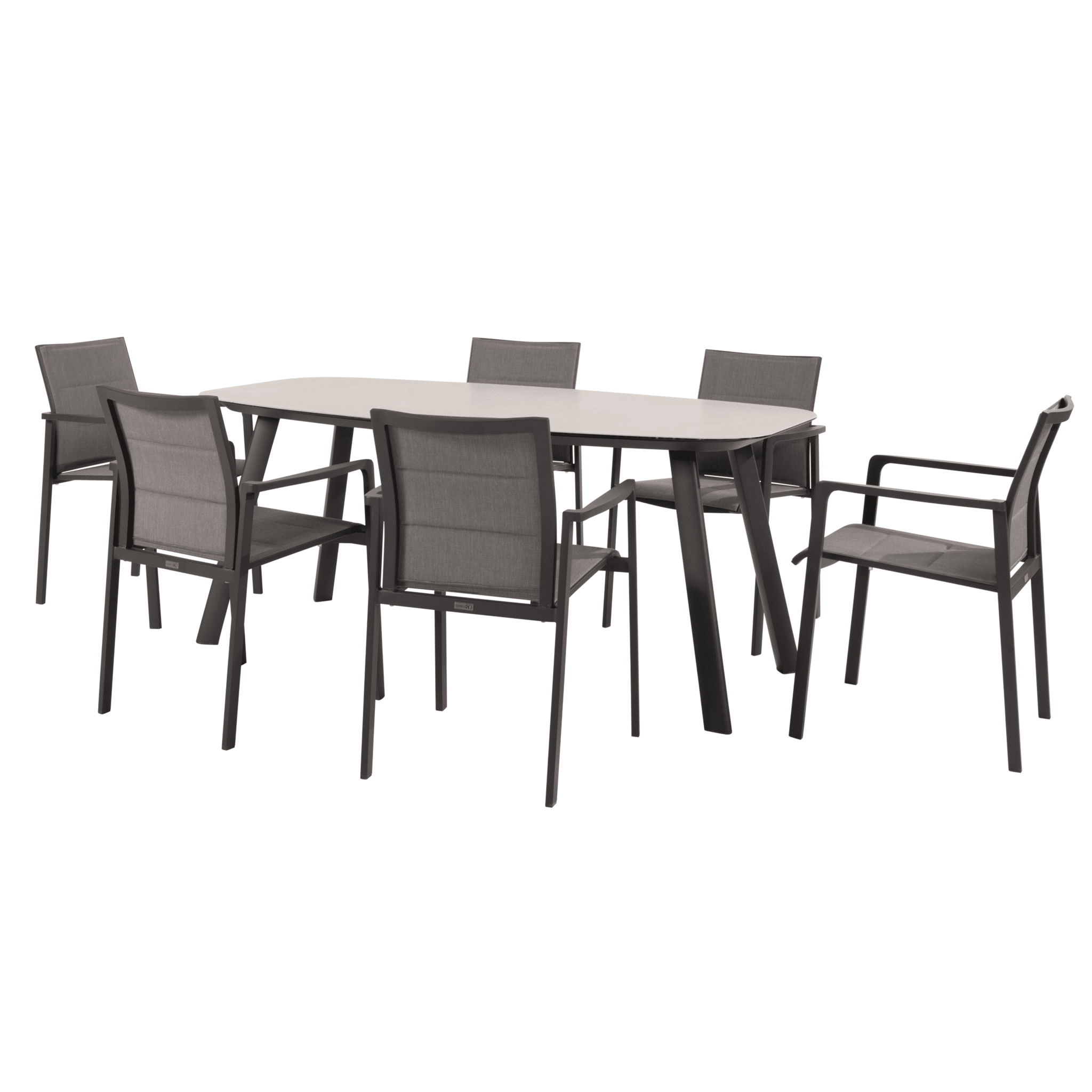 manolo cortina dining tuinset 180x95xh75 cm 7 delig keramiek antraciet taste 4so