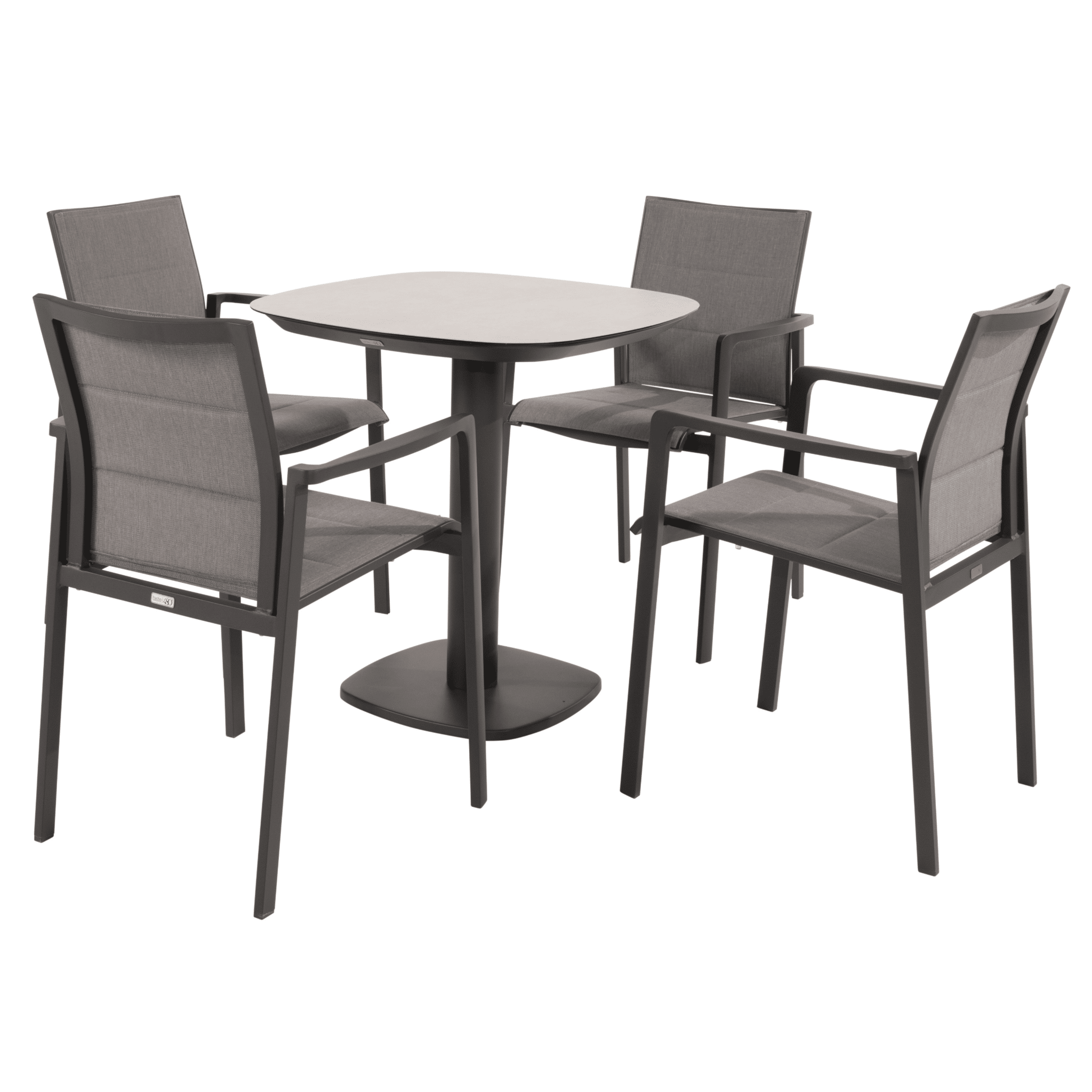 manolo cortina dining tuinset 75x75xh75 cm 5 delig keramiek antraciet taste 4so