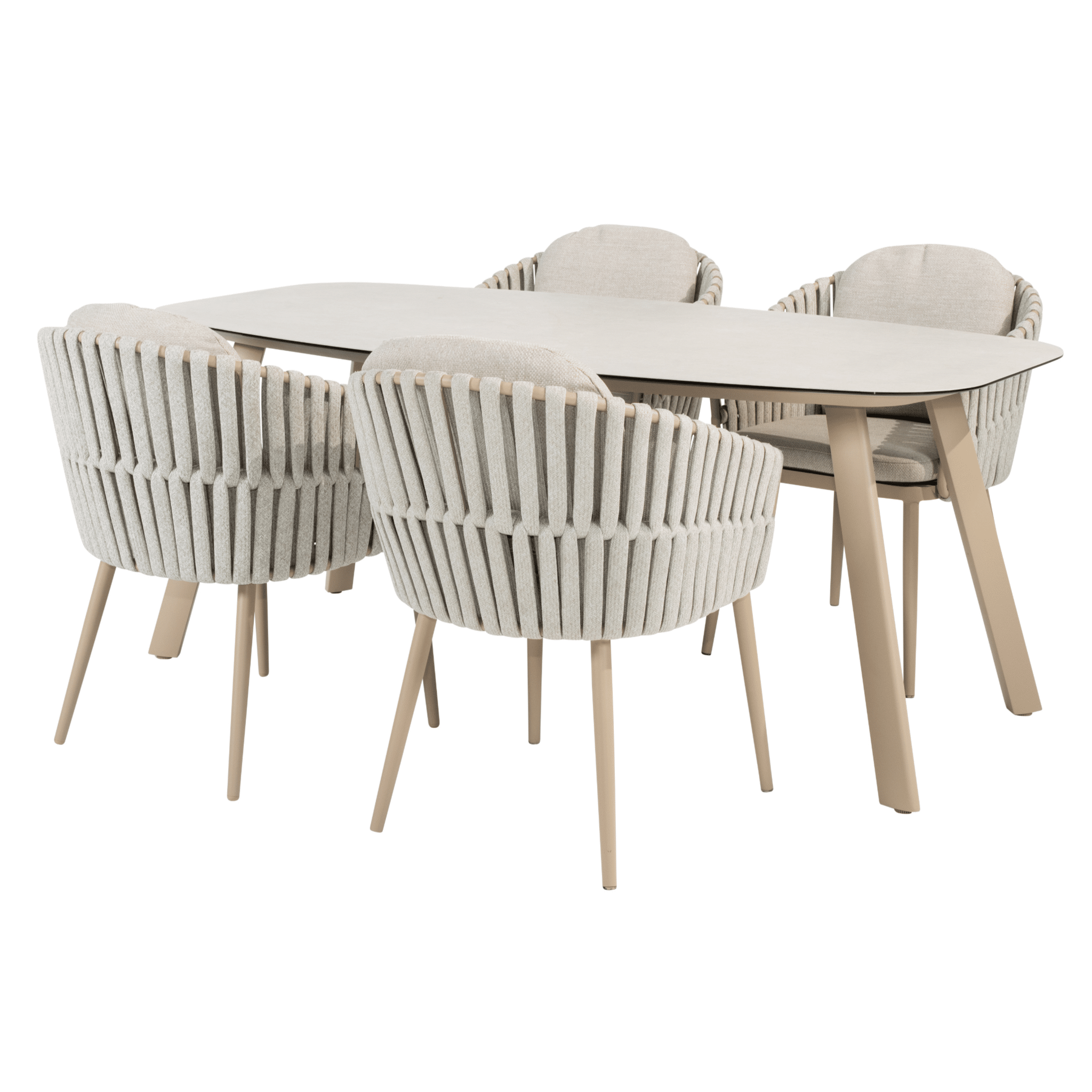 manolo eva dining tuinset 180x95xh75 cm 5 delig keramiek latte taste 4so