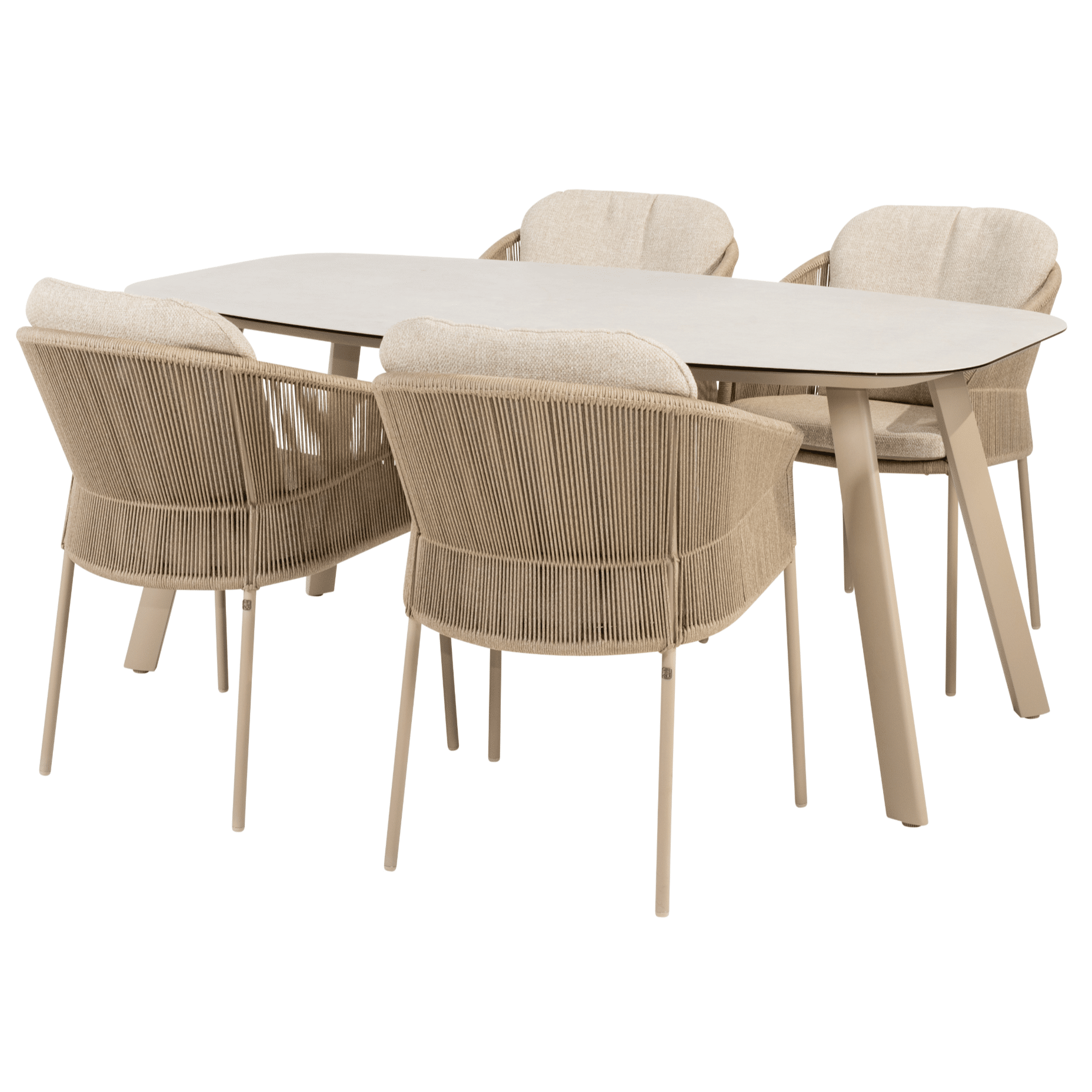 manolo florence dining tuinset 180x95xh75 cm 5 delig keramiek latte taste 4so