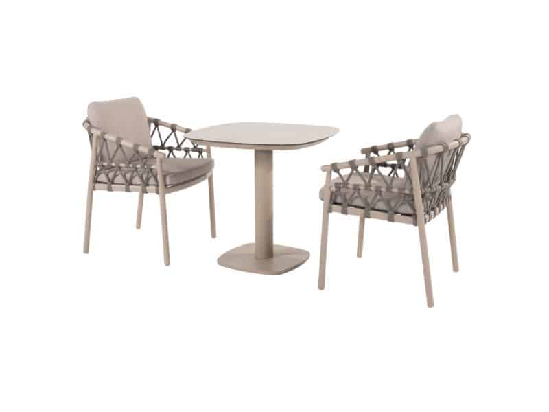 Manolo Piacenza bistro dining tuinset 3 delig keramiek latte Taste 4SO