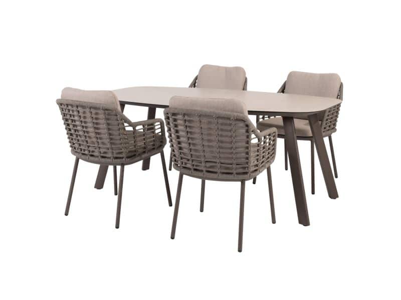 Manolo Puglia dining tuinset 180x95xH75 cm 5 delig keramiek terre Taste 4SO