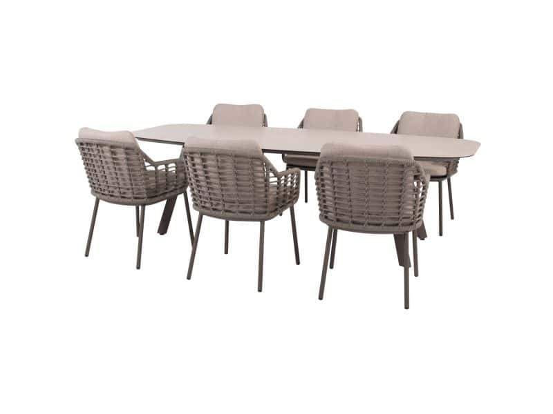 Manolo Puglia dining tuinset 240x103xH75 cm 7 delig keramiek terre Taste 4SO