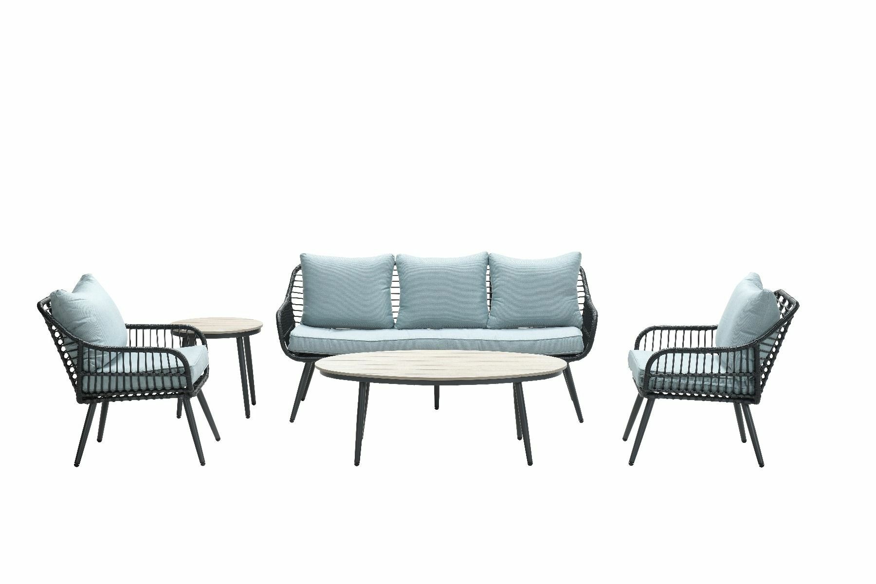 margriet lounge set 5 delig carbon black mint