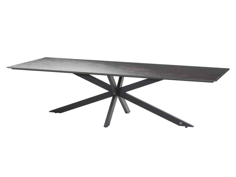 Minerva tafelframe Antracite met HPL tafelblad Slate Antracite 220 x 95 cm 4SO - 4so