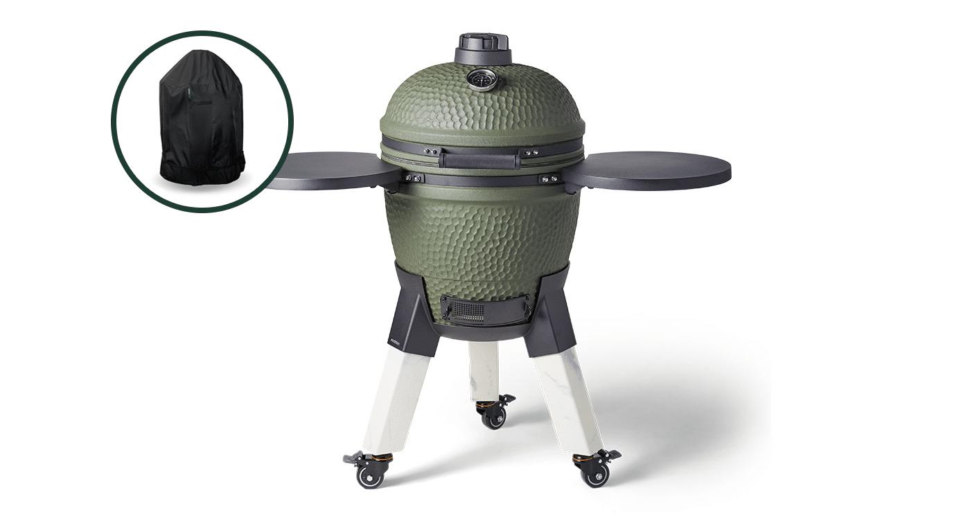 moddern kamado green incl. side table & marble look legs