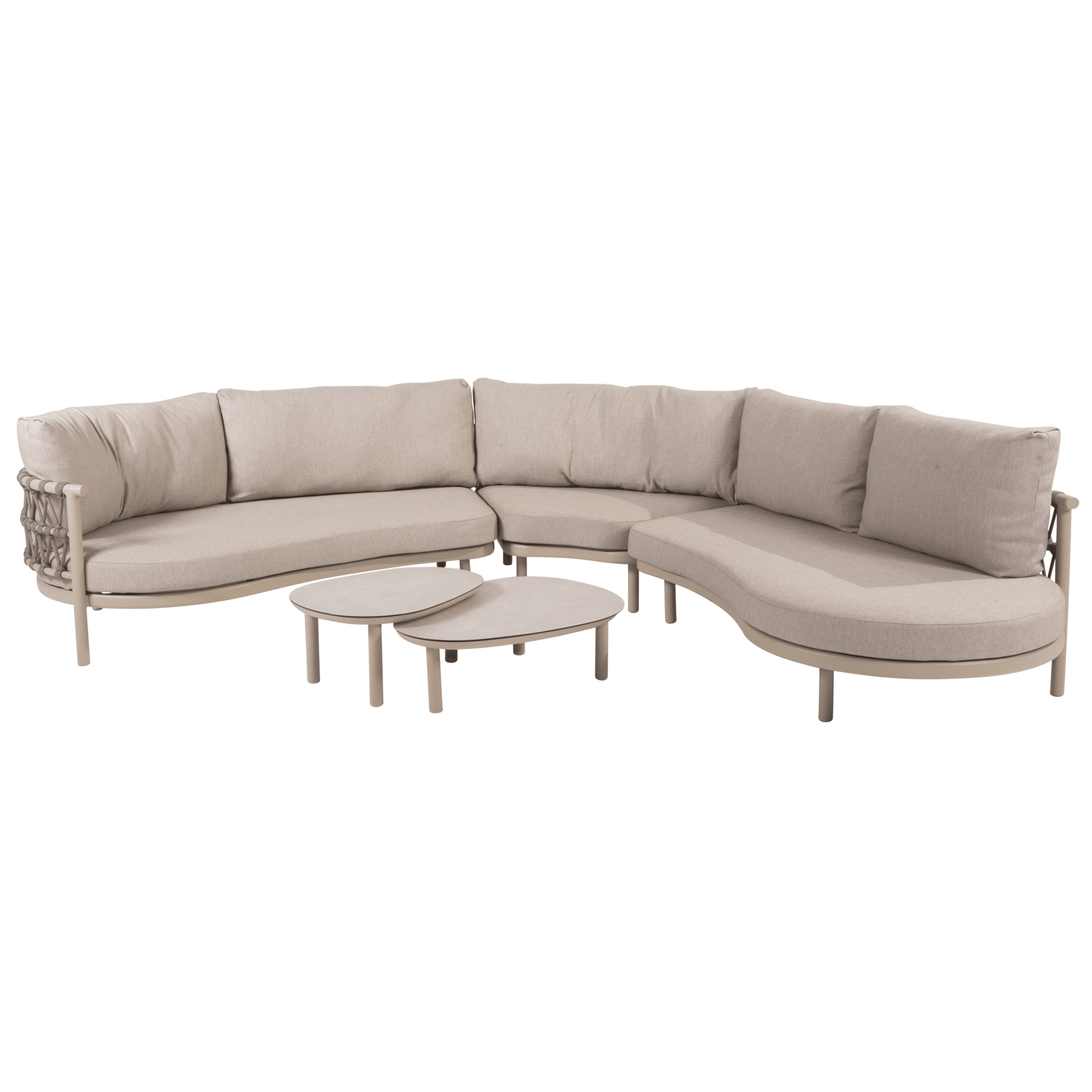 monroe piacenza modulaire hoek loungeset 5 delig keramiek latte taste 4so