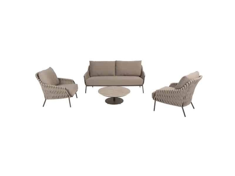 Montera stoel bank loungeset 4 delig keramiek rope terre 4 Seasons Outdoor