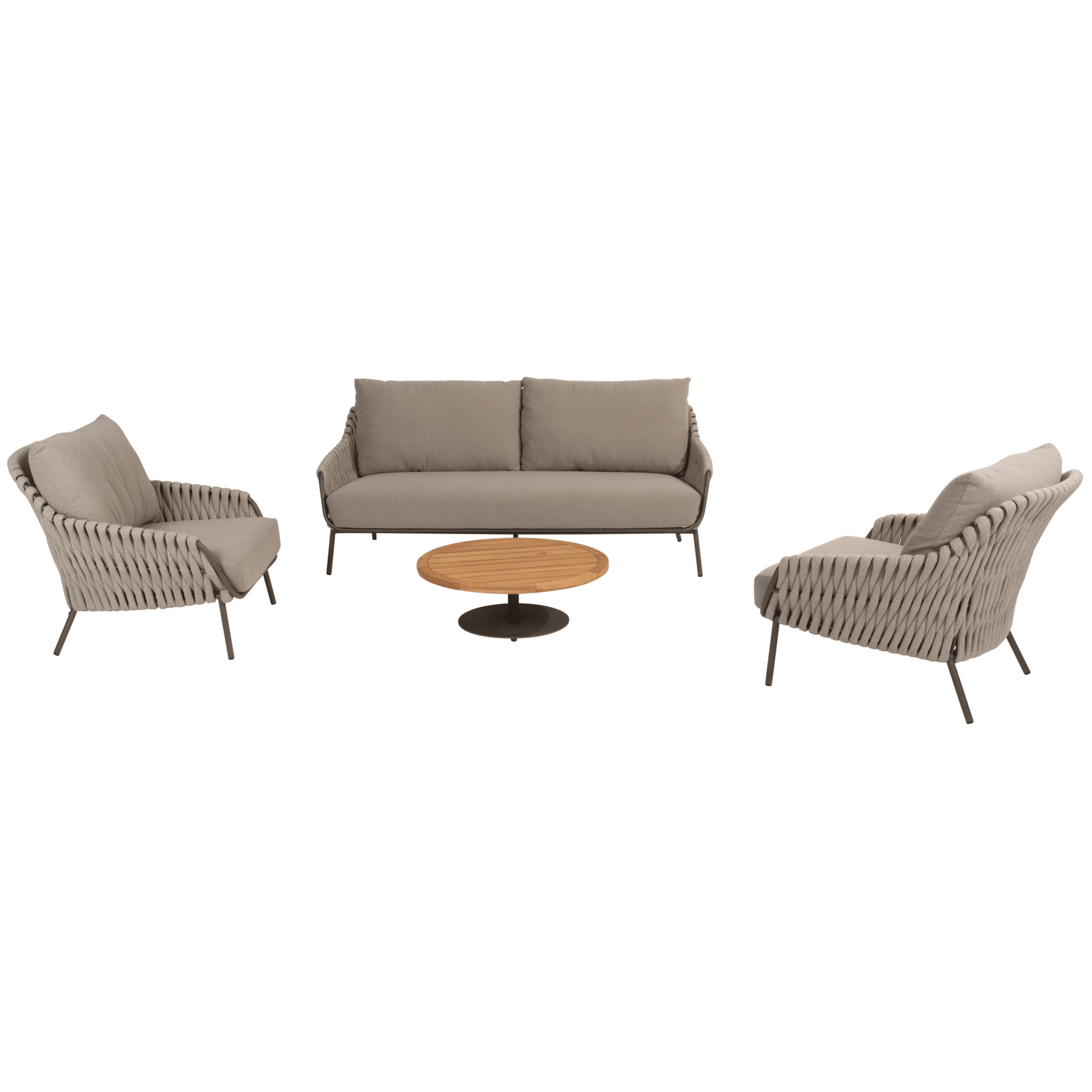 montera stoel bank loungeset 4 delig teak rope terre 4 seasons outdoor