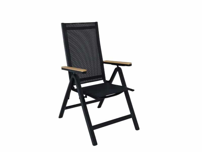 Norali dining tuinstoel verstelbaar | textileen + aluminium | antraciet