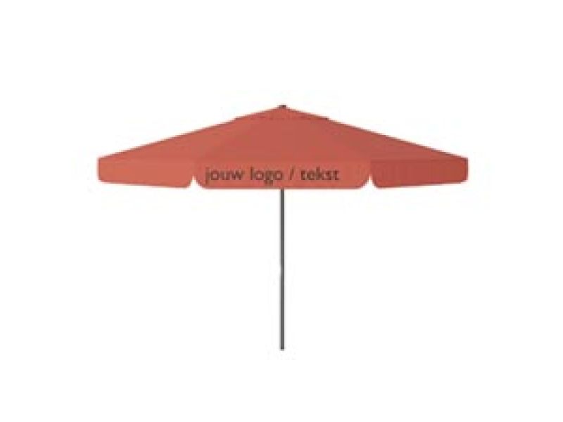 Parasol Quito 400cm rond (Terra) met bedrukking