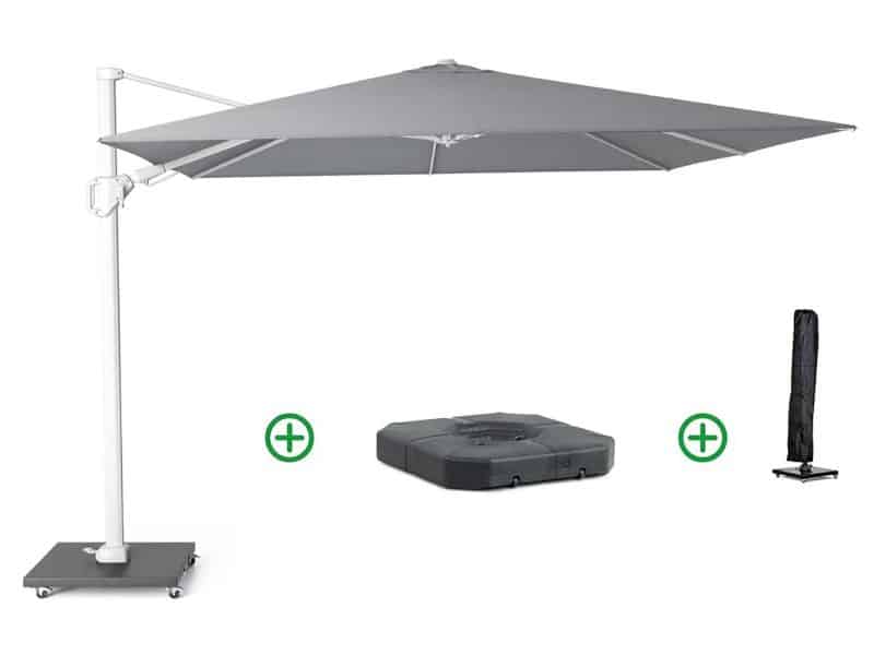 Platinum Challenger zweefparasol 3x3m T2 wit frame (incl. voet + hoes) manhattan