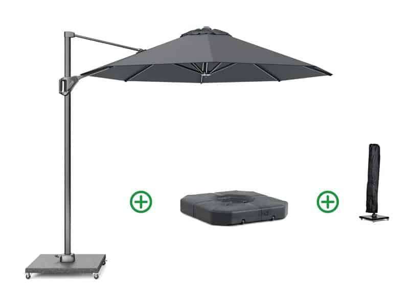 Platinum Voyager zweefparasol 3mØ T1 (incl.voet + hoes) antracite