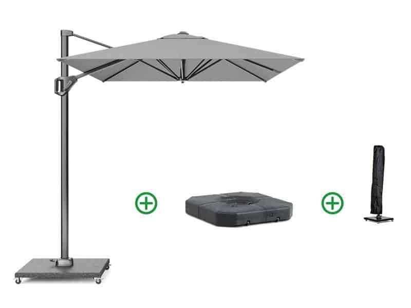 Platinum Voyager zweefparasol 3x2m T1 (incl. voet + hoes) light grey