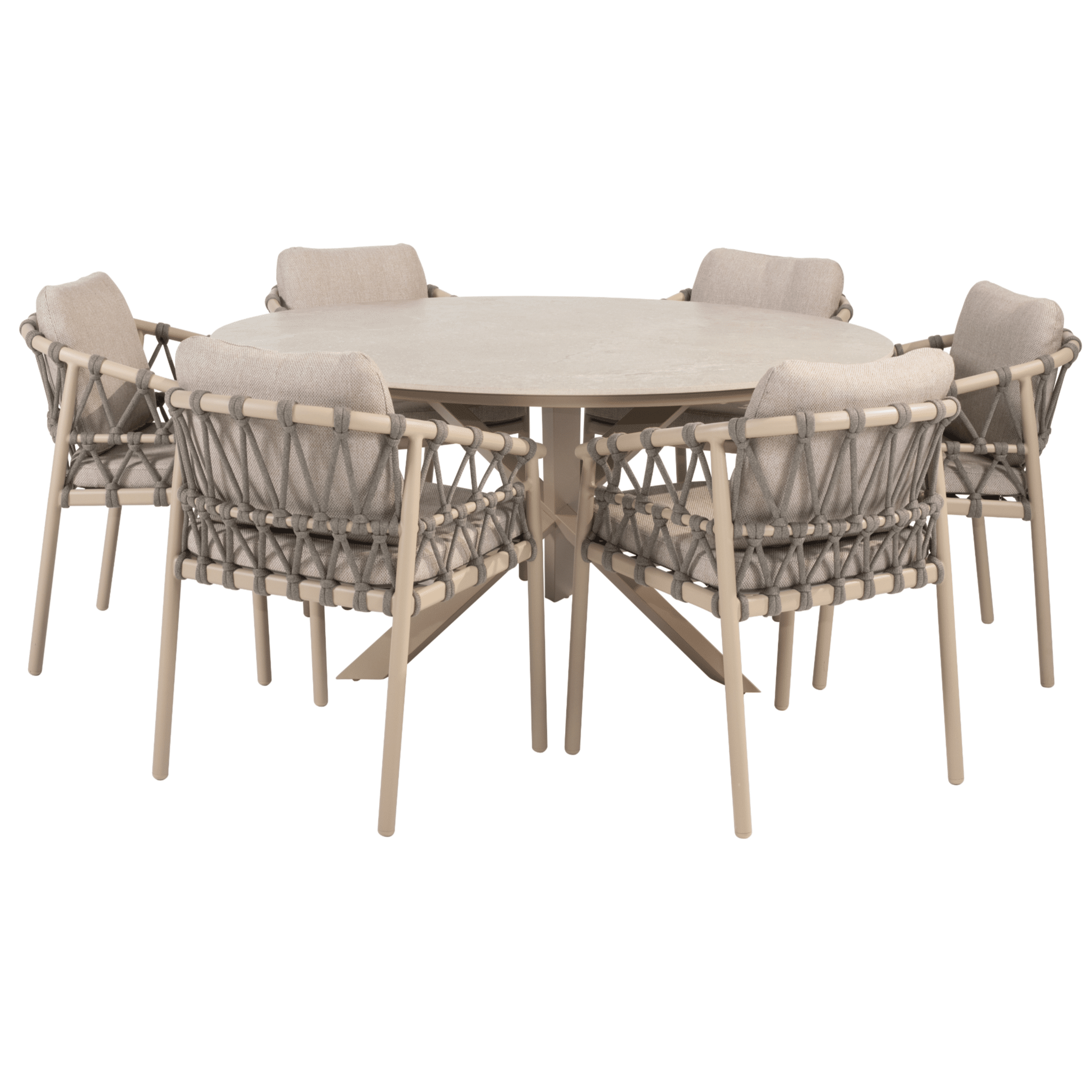 prado piacenza dining tuinset 160xh75 cm 7 delig keramiek latte taste 4so