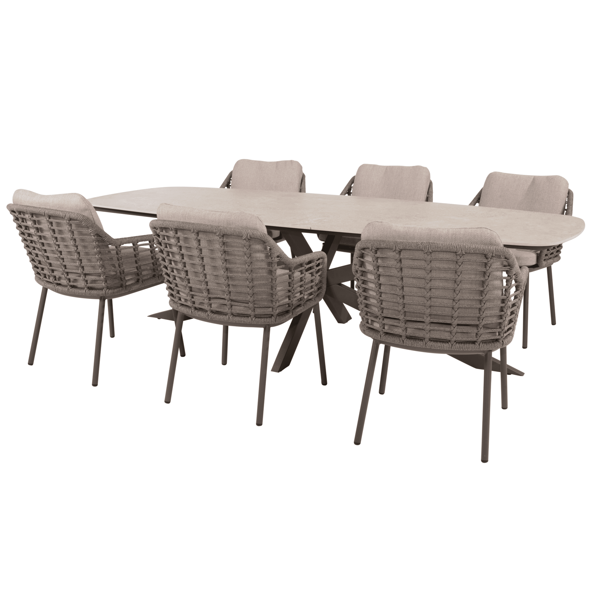 prado puglia dining tuinset 240x105xh75 cm 7 delig keramiek terre taste 4so