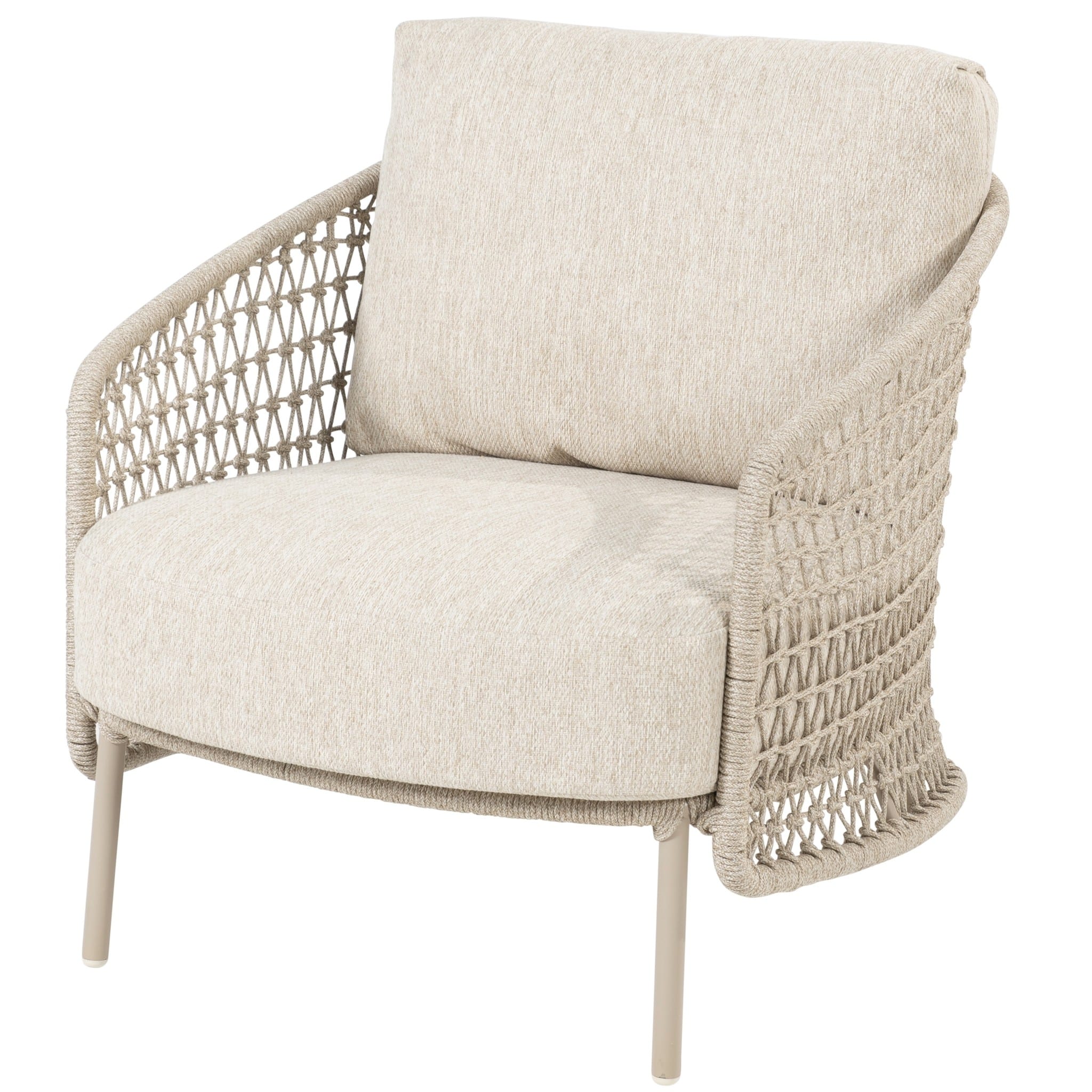 puccini lounge tuinstoel met 2 kussens latte 4 seasons outdoor