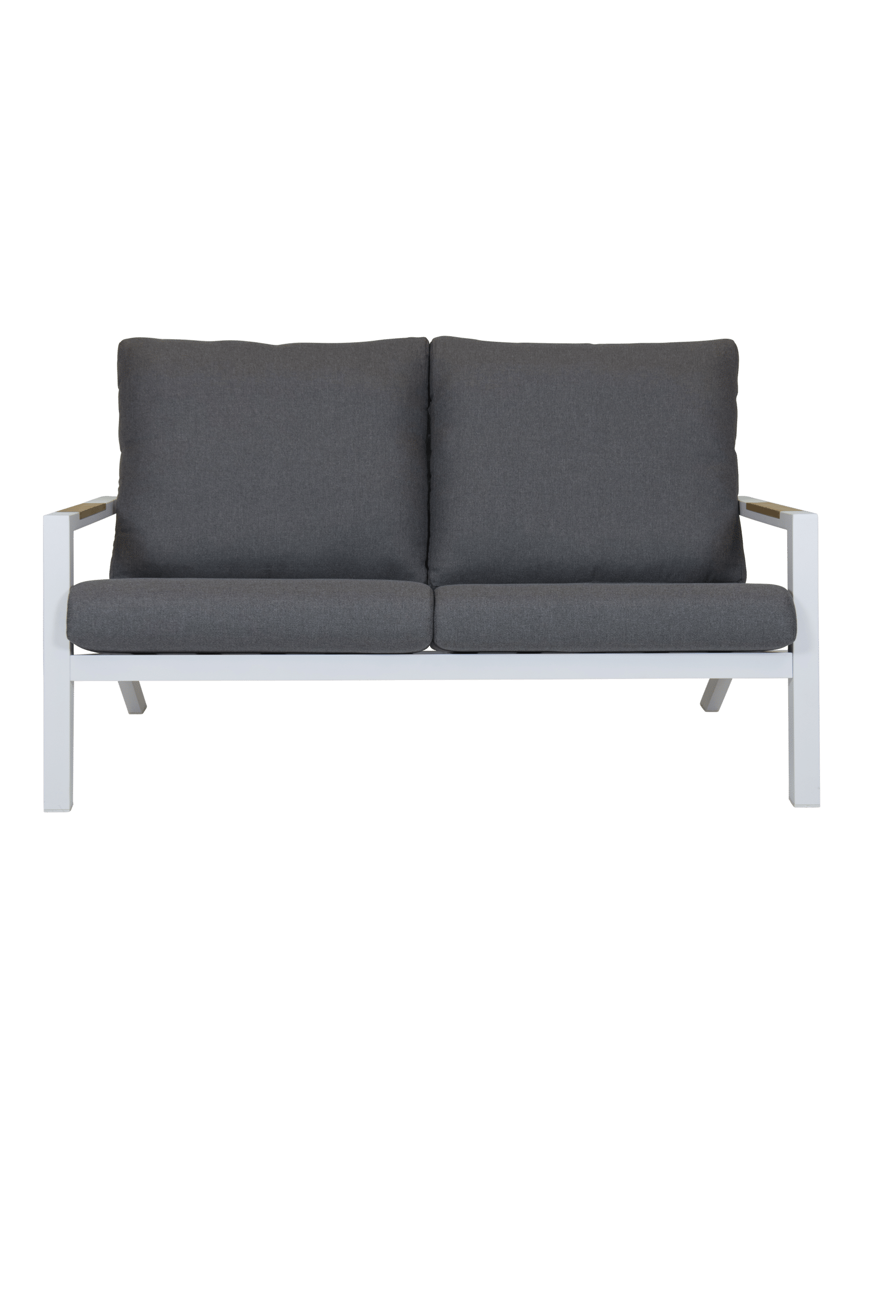 qopps ascon loungebank 2 zits frame mat wit teak arm