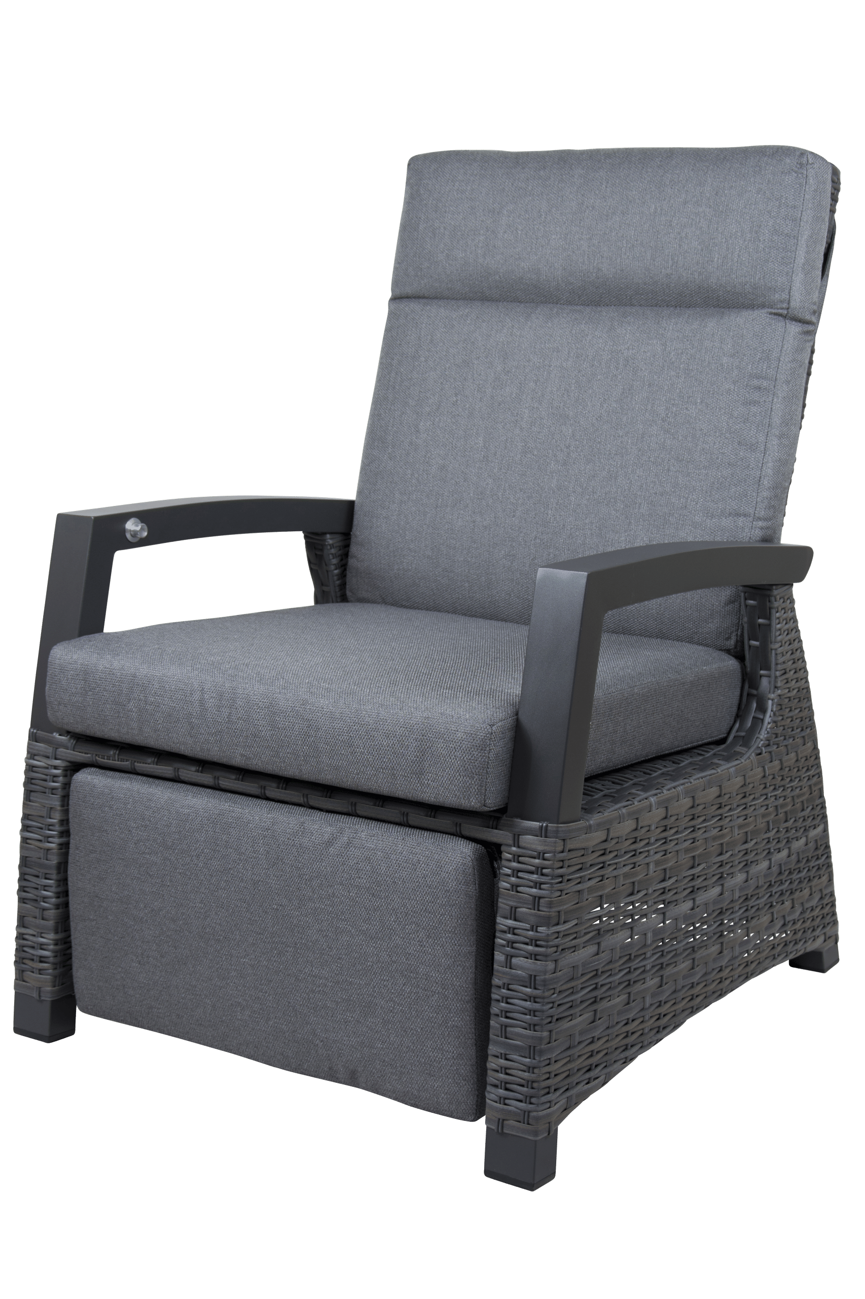 qopps darwin lounge tuinstoel | gasveer verstelbaar met voetstuk antraciet | specialist in tuinstoelen