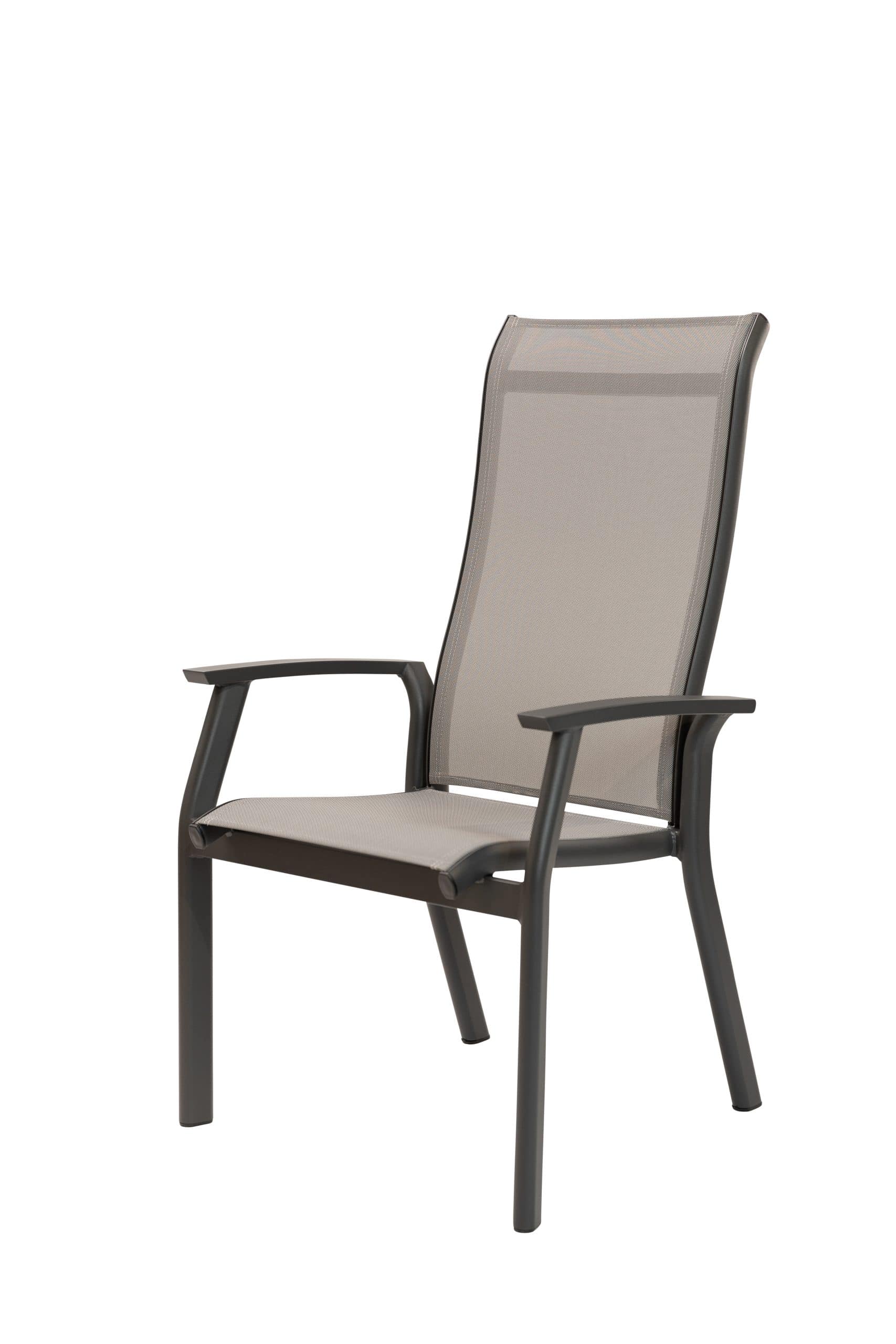 qopps farro stapelbare tuinstoel hoge rug mat royal grey