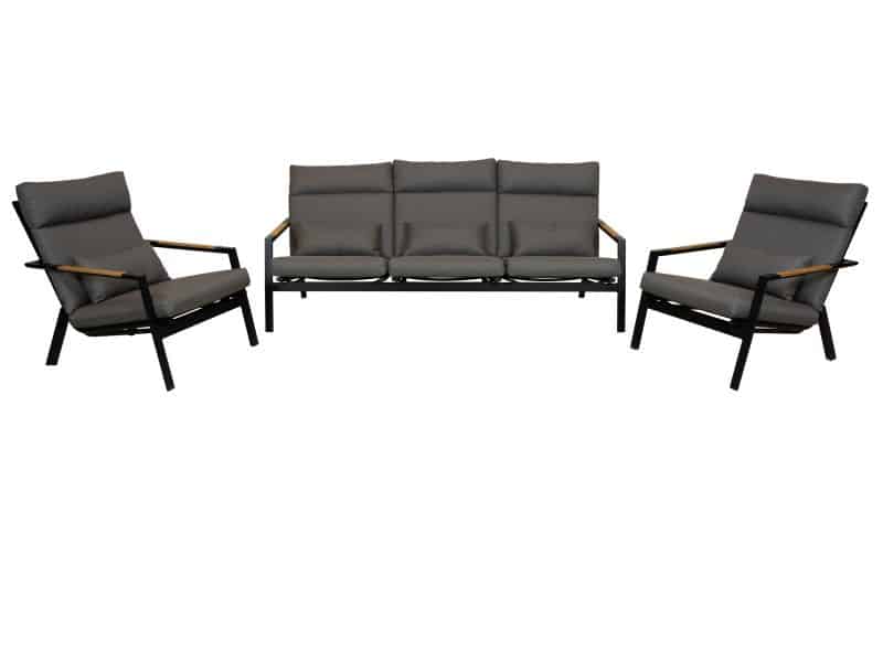 Qopps Ident lounge bank met 2 lounge stoelen