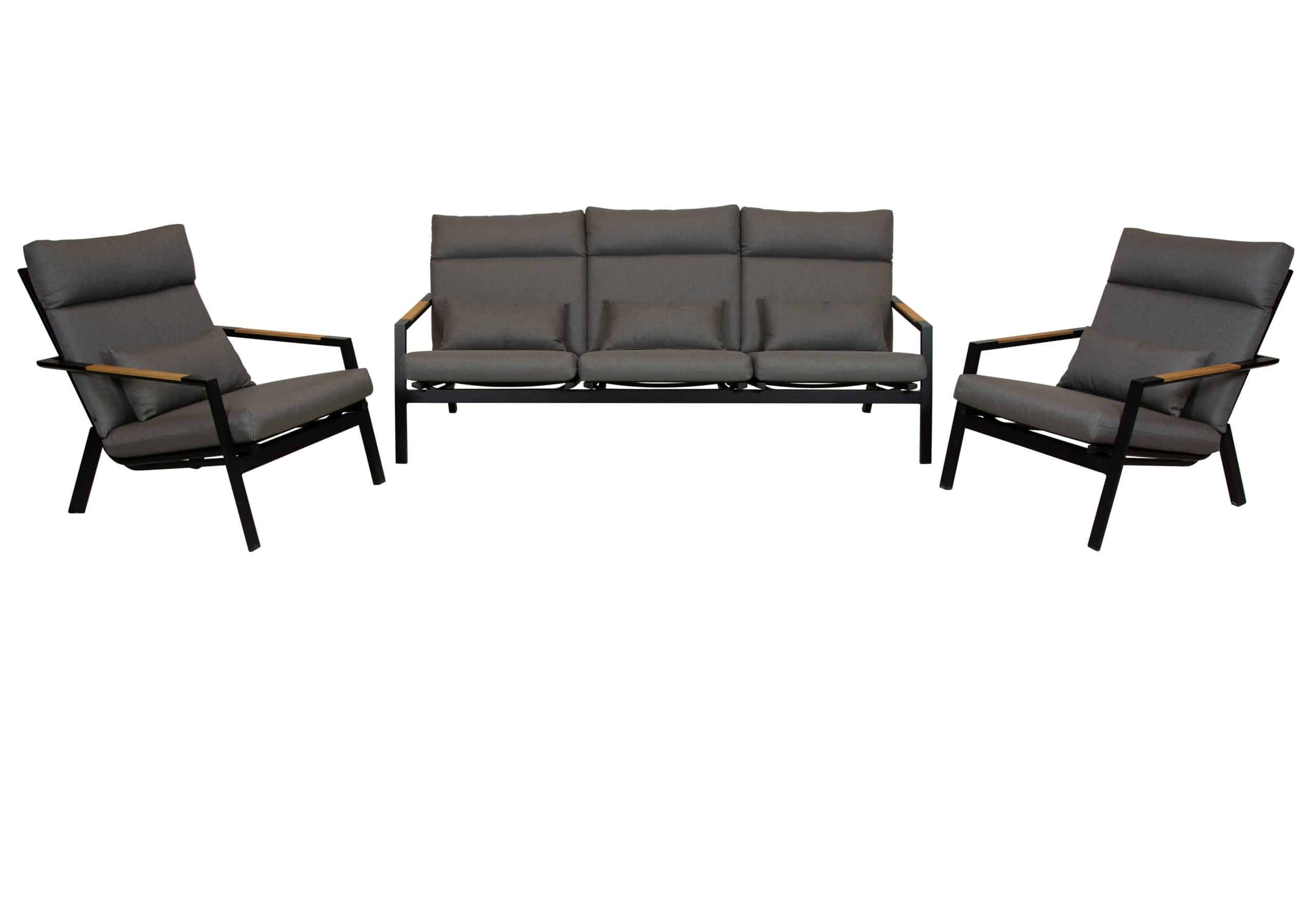 qopps ident lounge bank met 2 lounge stoelen