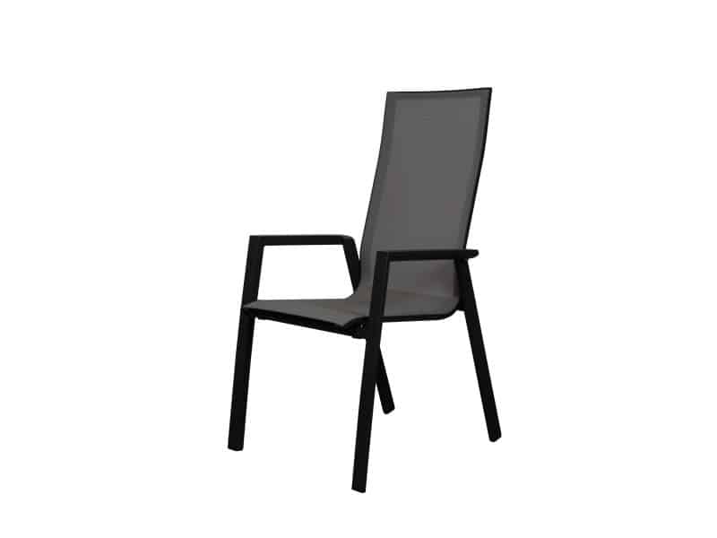 Qopps Kinda dining tuinstoel hoge rug mat royal Grey