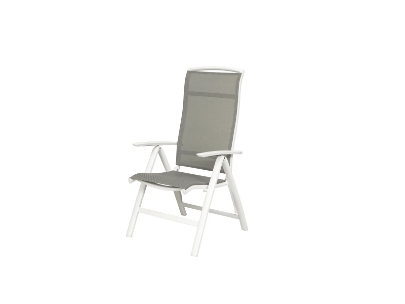 Qopps Munno verstelbare tuinstoel white mat
