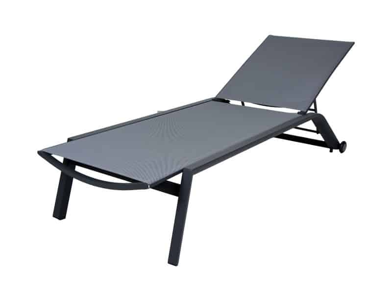 Qopps Nanna ligbed, mat royal Grey textileen 34 cm hoog