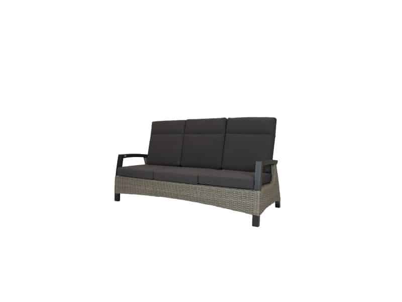 Qopps Orlon loungebank 3-zits frame mat royal Grey / Cloudy Grey