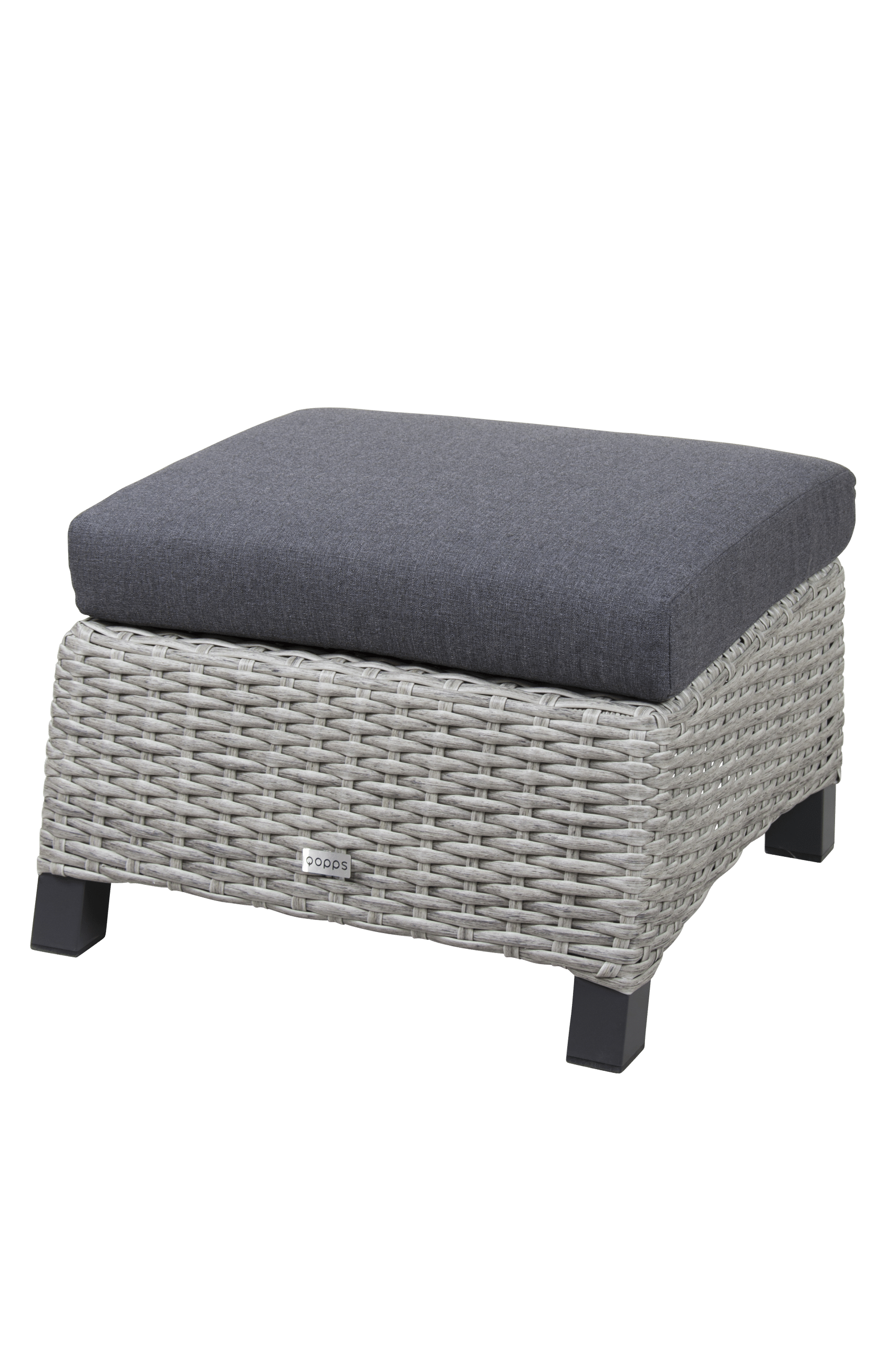 qopps orlon voetenbank mat royal grey / cloudy grey