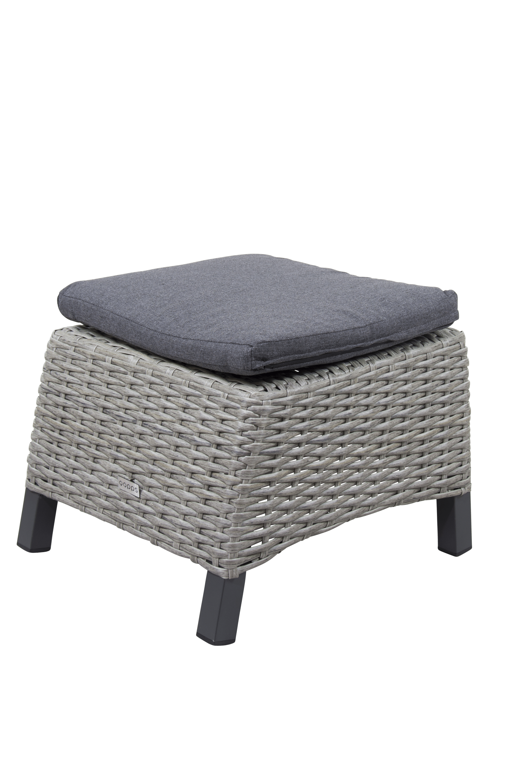 qopps orlon voetenbank smal cloudy grijs